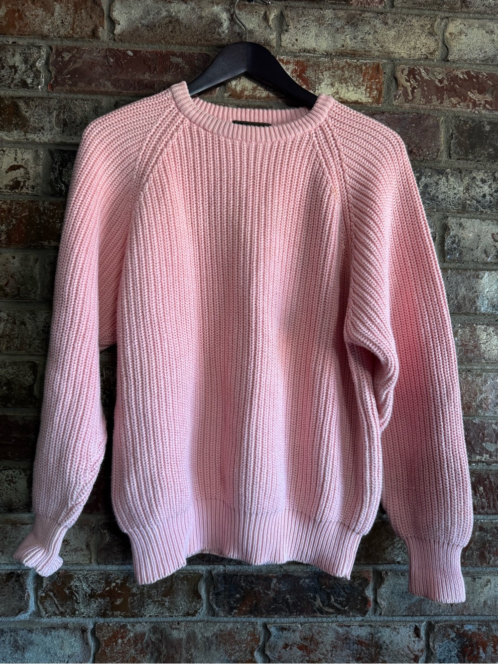 Vintage Eddie Bauer Soft Pink Ribbed Crewneck Sweater